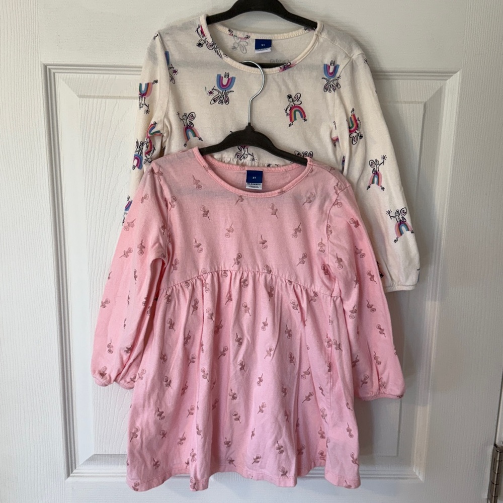 Set of Two Old Navy 3T Long Sleeve Dresses